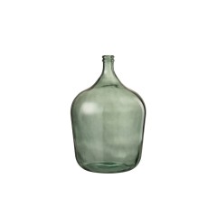 VASE BOTTLE GLASS GREEN 